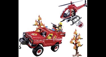 Playmobil City Action 9518 Bos brandweerwagen met Helikopter