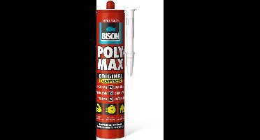 BISON Poly Max Express Wit 425 g - Sneldrogende Montagekit en Afdichtingskit - MS Polymeer Lijmkit - Waterproof - UV-Bestendig - Binnen en Buiten - Cartridge [B14260]