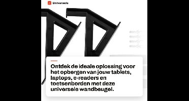 Dailygoods- Muurbevestiging Universeel - Wandhouder Tablets - Wandhouder Toetsenborden - Wandhouder Laptops - Wandhouder E-readers - Dikte 3 cm