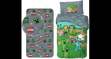 Minecraft dekbedovertrek + hoeslaken