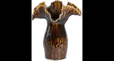 Light&living Vaas deco 31x24,5x35,5 cm VIVEIRO keramiek donker bruin