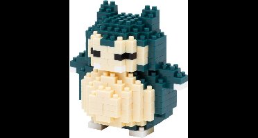 Bandai - Nanoblock - Snorlax - Pokémon - Mini Brick figuur - Bouwset - Pixel Pokémon Snorlax figuur bouwpakket - NBPM012