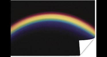 Poster Een regenboog tegen een zwarte achtergrond - 30x20 cm