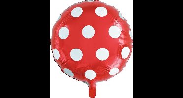 Folieballon Stippen Rood