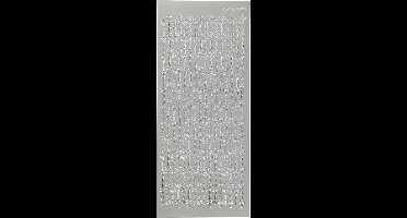 Stickers, kruis, vel 10x23 cm, zilver, 1 vel
