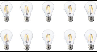 LED Lamp 10 Pack - Filament - E27 Fitting - 4W - Natuurlijk Wit 4200K