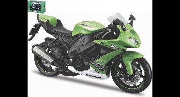 Maisto Kawasaki Ninja ZX-10R groen/wit/zwart modelauto schaalmodel 1:12