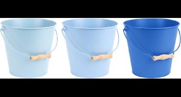 Esschert Design zinken emmer blauw