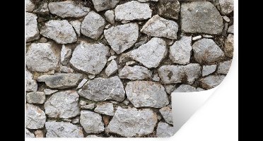 Muurstickers - Sticker Folie - Stenen muur met kleine en grote stenen - 30x20 cm - Plakfolie - Muurstickers Kinderkamer - Zelfklevend Behang - Zelfklevend behangpapier - Stickerfolie