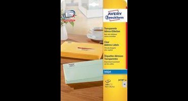Avery - Adressetiketten - klar - 63,5 x 38,1 mm - 525 Etikett(en) (25 Bogen x 21) (J8560-25)