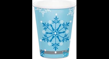 Witbaard Feestbekers Snow Princess Junior 266 Ml Blauw 8 Stuks