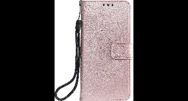 Shop4 - Xiaomi Mi 10T Hoesje - Wallet Case Mandala Patroon Rosé Goud