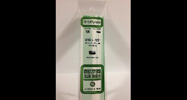 Evergreen Modelbouwdecoratie - 106 Strip 0,25mmX3,2mmX35cm - 10 stuks Styreen
