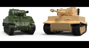Airfix Modelbouwpakket Militaire voertuigen - 50186 Classic Conflict Tiger 1 vs Sherman Firefly - Tanks - Gift Set Plastic - 1:72 - Modelbouw