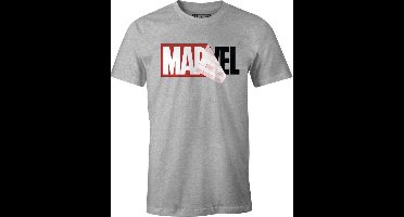 Marvel - Logo Mania Grey T-Shirt S