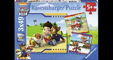Ravensburger puzzel PAW Patrol: Helden met vacht - 3x49 stukjes - kinderpuzzel