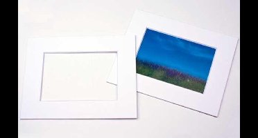 Passepartout Dubbeldik Wit/Wit Kern Formaat 30,5x40,6cm (10 stuks)