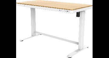 Zit-Sta Werkplek 120cm Whitewash eiken Elektrisch Verstelbaar
