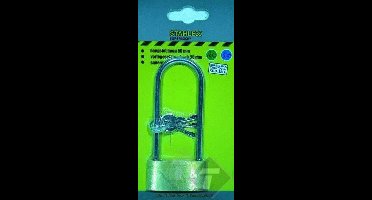 Hangslot hoog, 50mm, hoogte 80mm, breedte 39mm, dikte 5mm, inc. 3 sleutels