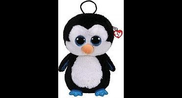 Pluche Ty Beanie zwart/witte pinguin rugzak Waddles voor kinderen - Pinguins dieren knuffel tassen - Schooltas/gymtas - Rugzakken/rugtassen voor jongens/meisjes