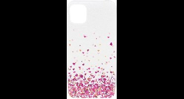 Shop4 - Google Pixel 4 XL Hoesje - Zachte Back Case Hartjes Transparant
