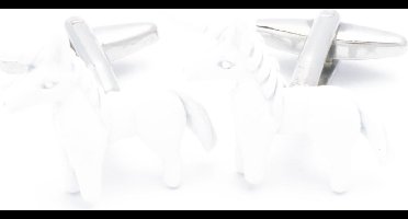 Manchetknopen - Eenhoorn Unicorn Wit