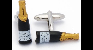 Manchetknopen - Champage Champagnefles Brut Bruin