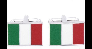 Manchetknopen - Italiaanse Vlag Italie Italiaans