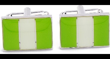 Manchetknopen - Nigeriaanse Vlag Nigeria Nigeriaans Wit Groen