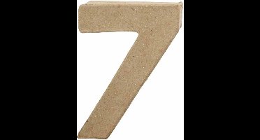 Creative Cijfer 7 Papier-mâché 10 X 7,4 Cm