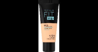 Maybelline New York - Fit Me Matte + Poreless Foundation - 122 Creamy Beige - Medium Dekkende Foundation met Matte Finish voor de Normale tot Vette Huid - 30 ml