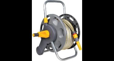 HOZELOCK SLANGHASPEL + WANDHOUDER 2-IN-1 INCL. 25M SLANG, KOPPELINGEN EN TUINSPUIT