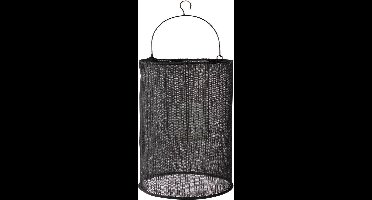 Gusta Lantaarn Katoen Ø20x29cm Zwart