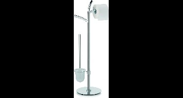Saltus Toiletrol en wc-borstel Houder - Zilver - Kela