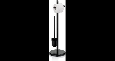 Ken Toiletrol en wc-borstel Houder - Zwart - Kela