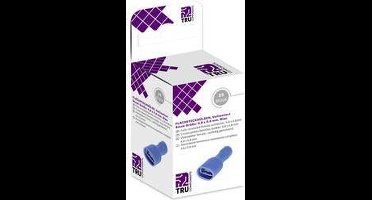 TRU COMPONENTS T1904C116 Assortiment hulzen voor platte stekkers Insteekbreedte: 4.80 mm Insteekdikte: 0.80 mm 180 ° Vo