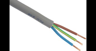 Buitenkabel XMVK - Installatiekabel - 3 x 2.5 mm² - 5 meter - Grijs