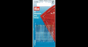 Naainaalden lang staal No. 7 zilverkleurig 0,70 x 38 mm 20 st.
