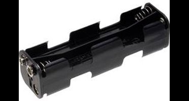 TRU COMPONENTS BH-382B Batterijhouder 8 AA (penlite) Drukknopaansluiting