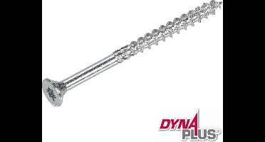 Dynaplus - Unischroeven - Torx 30 platkop - 6 x 110mm - Verzinkt - Deeldraad (100 stuks)