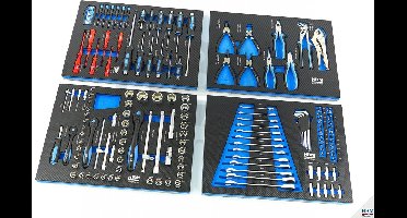 154 Delige Premium Gereedschapsvulling voor Gereedschapswagen - BLAUW