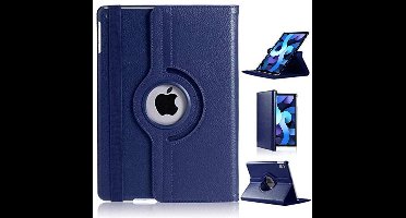 Hoes geschikt voor iPad Air 5 Hoes M3/M2 (2025/2024), iPad Air 5th/4th Gen - 360 Graden Draaibare bookcase met standaard - Donkerblauw