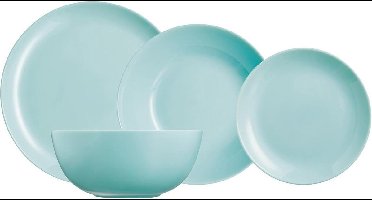 Luminarc Diwali serviesset - 19-delig - 6 persoons - Turquoise