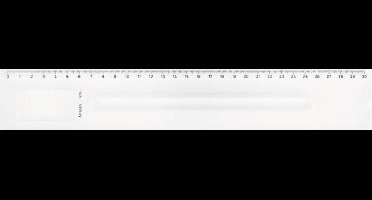 Aristo liniaal - lengte 30cm - mm/cm schaalverdeling - met loep - glashelder plexiglas - AR-1470