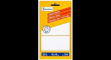 Avery Adresetiket Zweckform 95x48mm - wit pakje a 282 etiketten