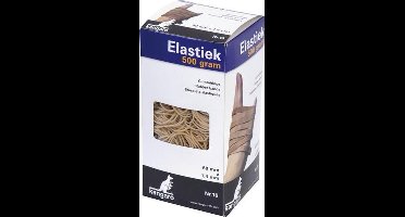Kangaro elastiek - nr. 16 - 60 x 1,5 mm - 500 gram - naturel elastieken - elastiekjes - K-5006-500