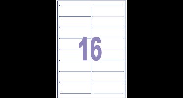 Kangaro etiket -inkjet/laser/kopieer - 99,1x33,9mm - 100 vel - 16 stickers per vel - K-9933