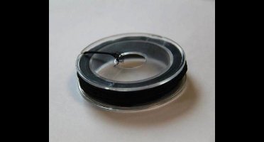 Elastic cord, Black, 1.0mmx5m, on reel