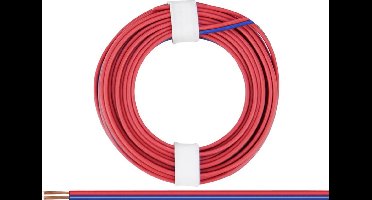 Donau Elektronik 225-02 Draad 2 x 0.25 mm² Rood-blauw 5 m