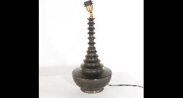 Anne Lighting tafellamp Bois - zwart - hout - 40 cm - E27 fitting - 3761ZW